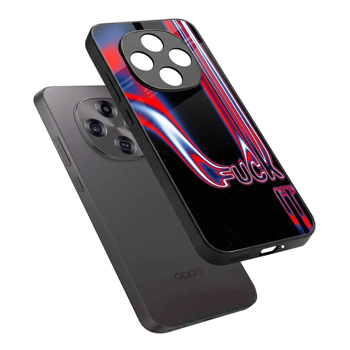 Carefree Glow sleek oppo f31 pro 5g cover with tempered glass back and TPU edges