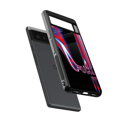 Carefree Glow sleek google pixel 6a cover with tempered glass back and TPU edges