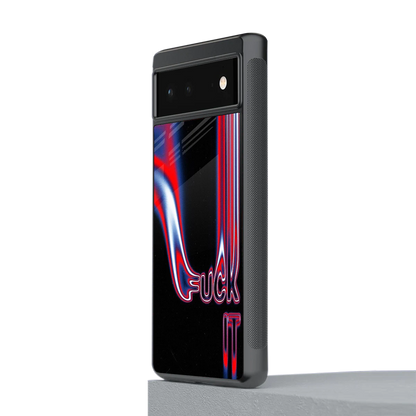 Carefree Glow stylish phone case for google pixel 6a | glossy glass and slim fit