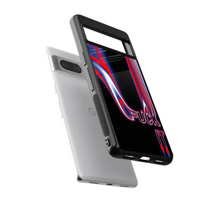 Carefree Glow sleek google pixel 7 cover with tempered glass back and TPU edges