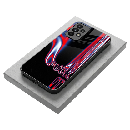 Carefree Glow stylish phone case for samsung galaxy a23 | glossy glass and slim fit