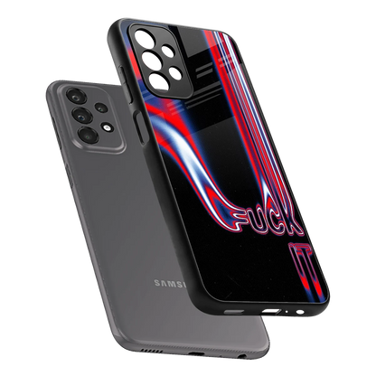 Carefree Glow sleek samsung galaxy a23 cover with tempered glass back and TPU edges