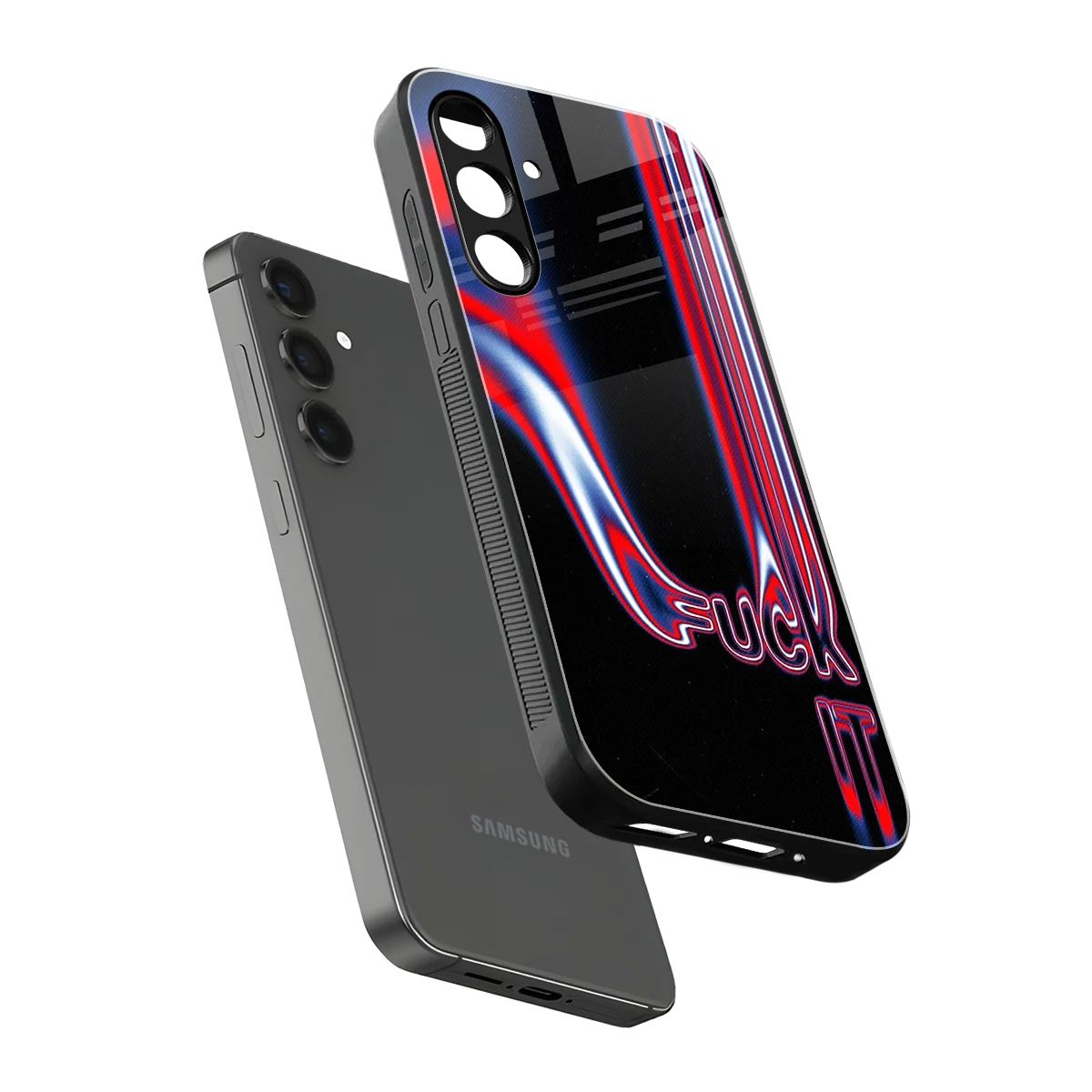 Carefree Glow sleek samsung galaxy a55 5g cover with tempered glass back and TPU edges