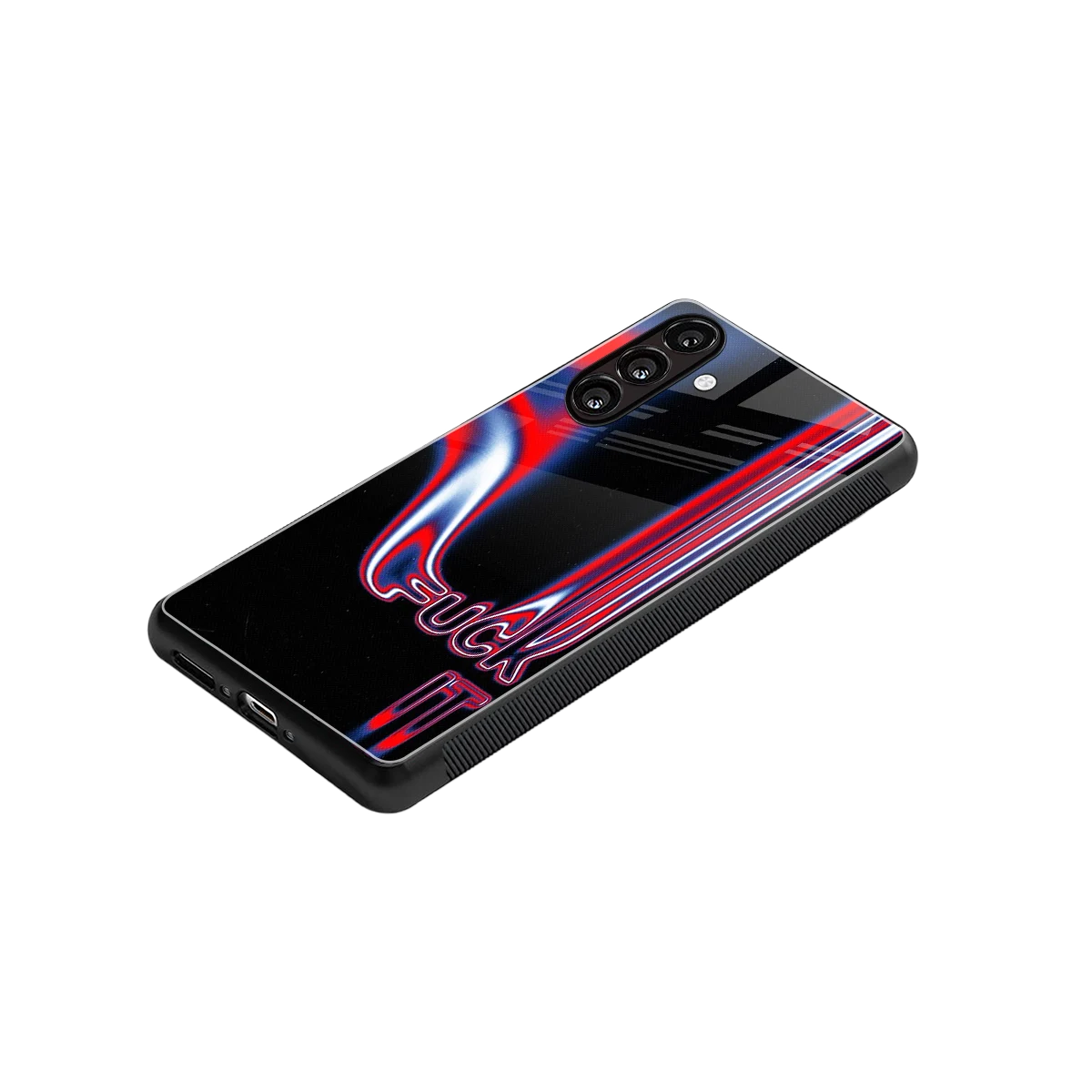 Carefree Glow stylish phone case for samsung galaxy a55 5g | glossy glass and slim fit