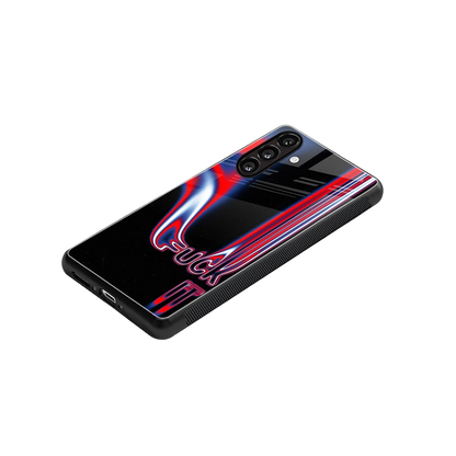 Carefree Glow stylish phone case for samsung galaxy a55 5g | glossy glass and slim fit