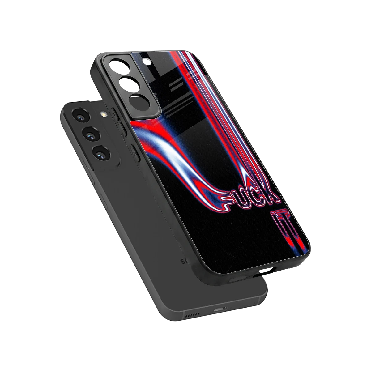 Carefree Glow sleek samsung galaxy s22 cover with tempered glass back and TPU edges