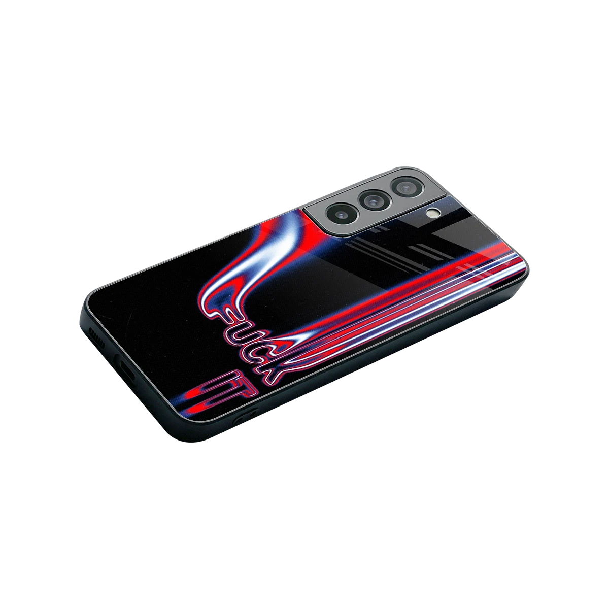 Carefree Glow stylish phone case for samsung galaxy s22 | glossy glass and slim fit
