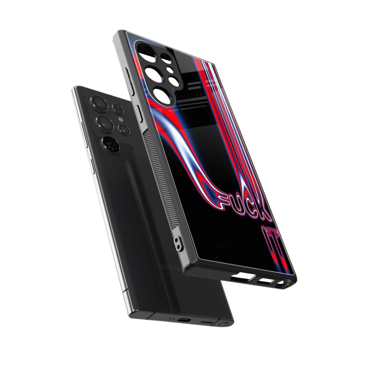 Carefree Glow sleek samsung galaxy s23 ultra cover with tempered glass back and TPU edges