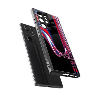 Carefree Glow sleek samsung galaxy s23 ultra cover with tempered glass back and TPU edges