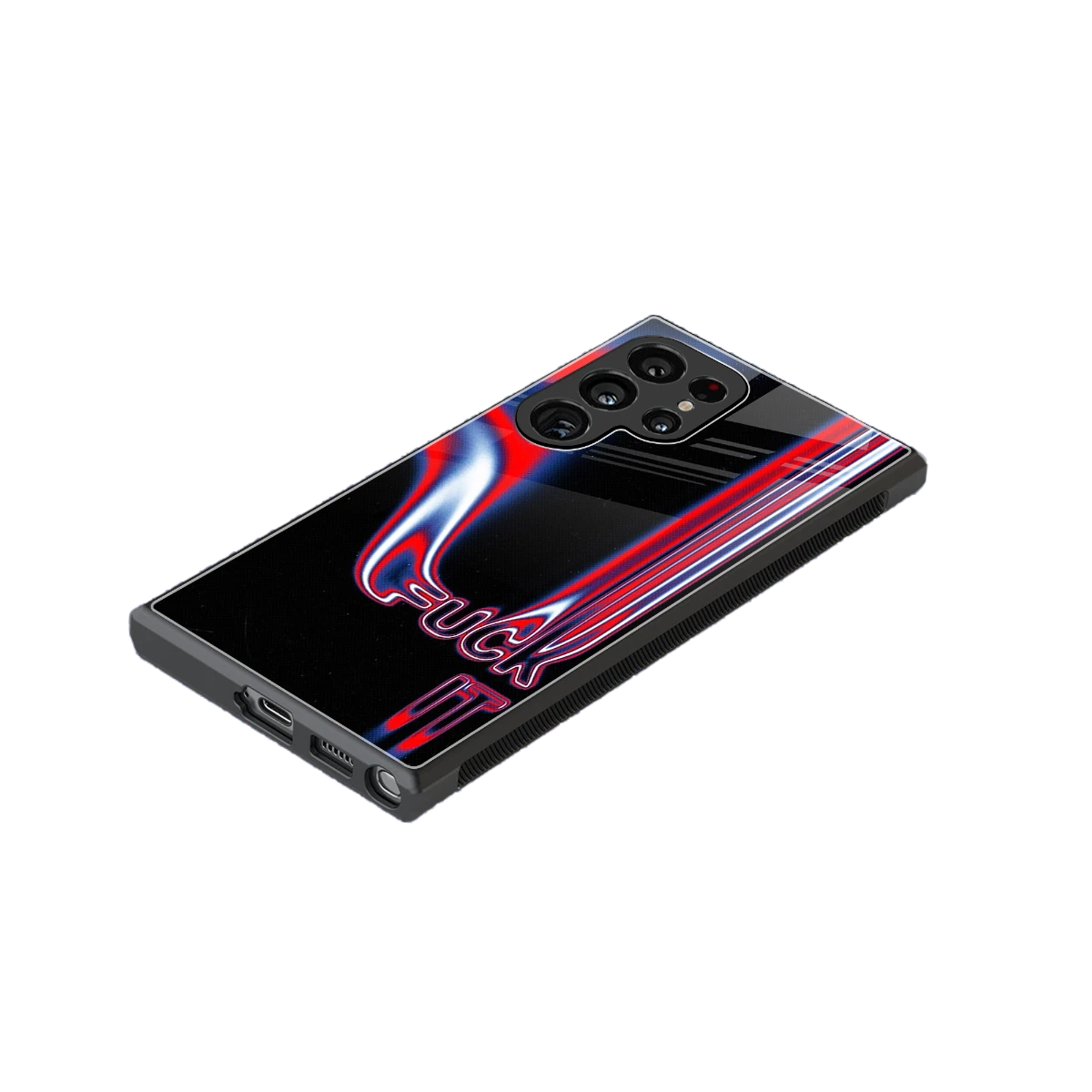 Carefree Glow stylish phone case for samsung galaxy s24 ultra | glossy glass and slim fit
