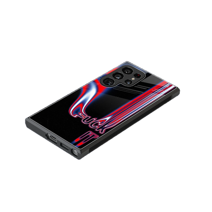 Carefree Glow stylish phone case for samsung galaxy s24 ultra | glossy glass and slim fit