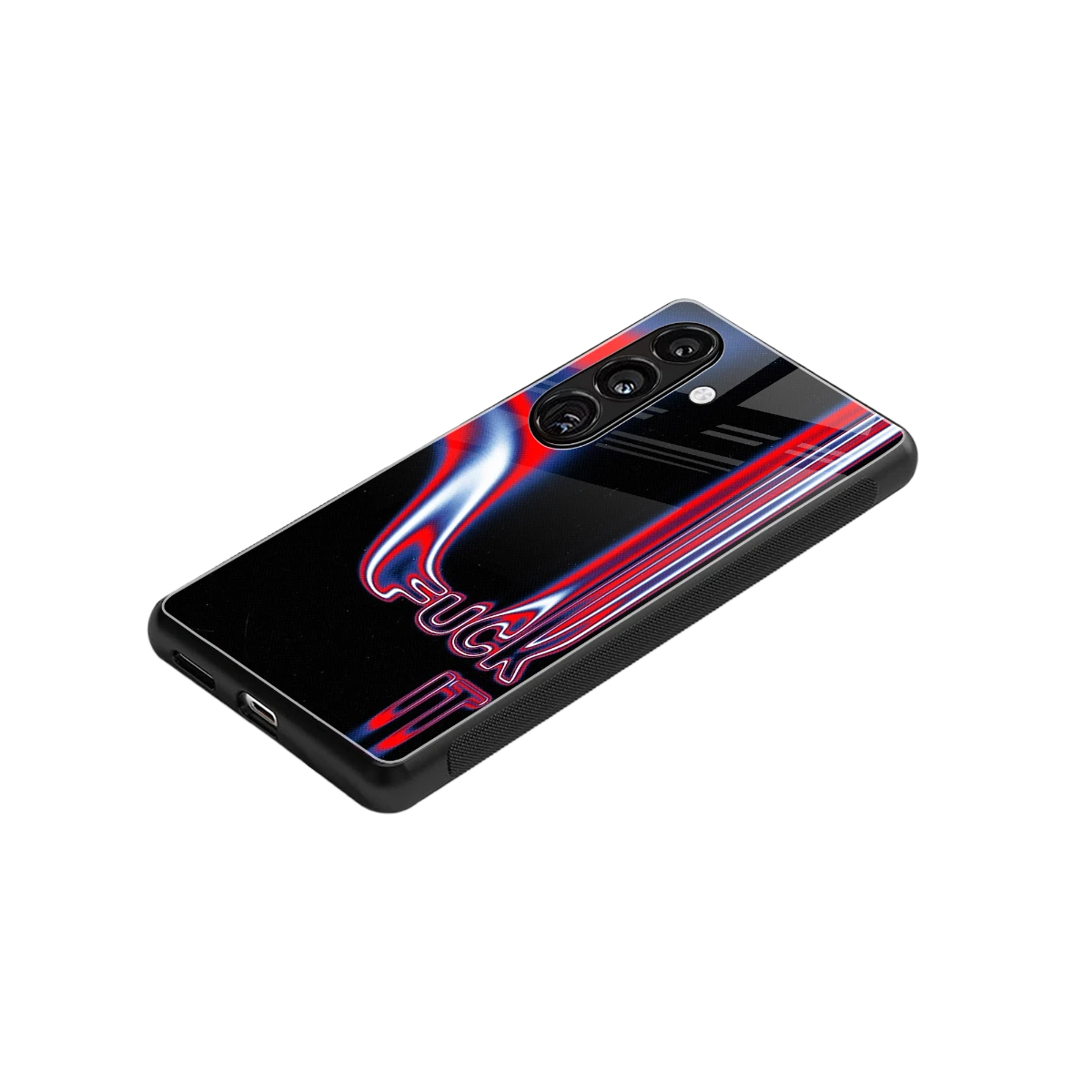 Carefree Glow stylish phone case for samsung galaxy s25 fe | glossy glass and slim fit