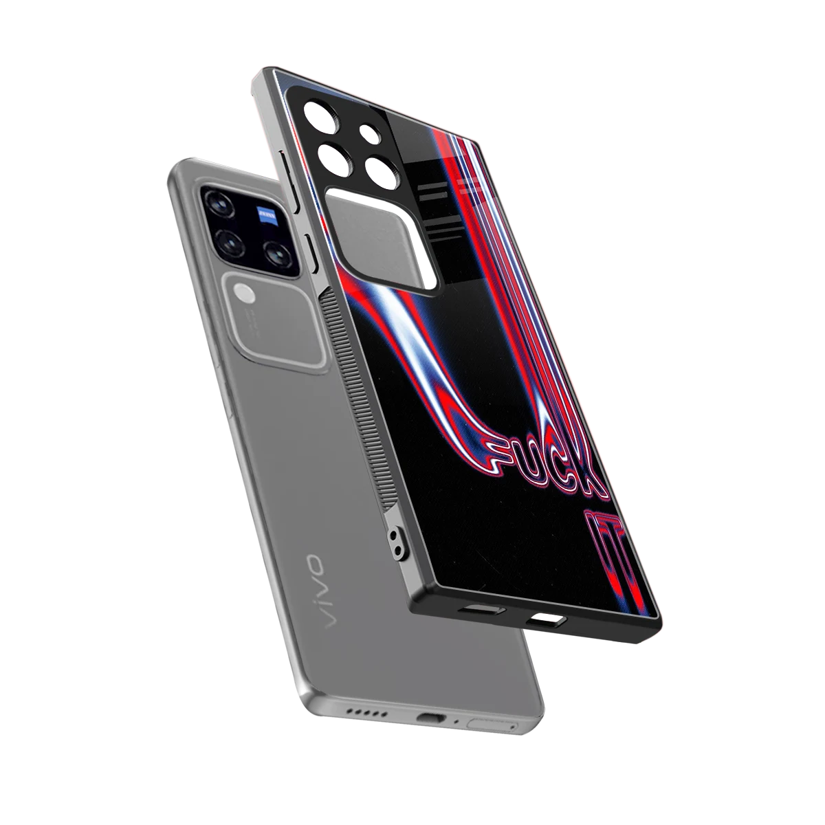 Carefree Glow sleekvivo v30 pro cover with tempered glass back and TPU edges