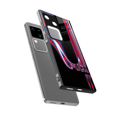 Carefree Glow sleek vivo v30 cover with tempered glass back and TPU edges