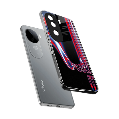 Carefree Glow sleek vivo v40e cover with tempered glass back and TPU edges