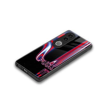 Carefree Glow stylish phone case for vivo v50 | glossy glass and slim fit