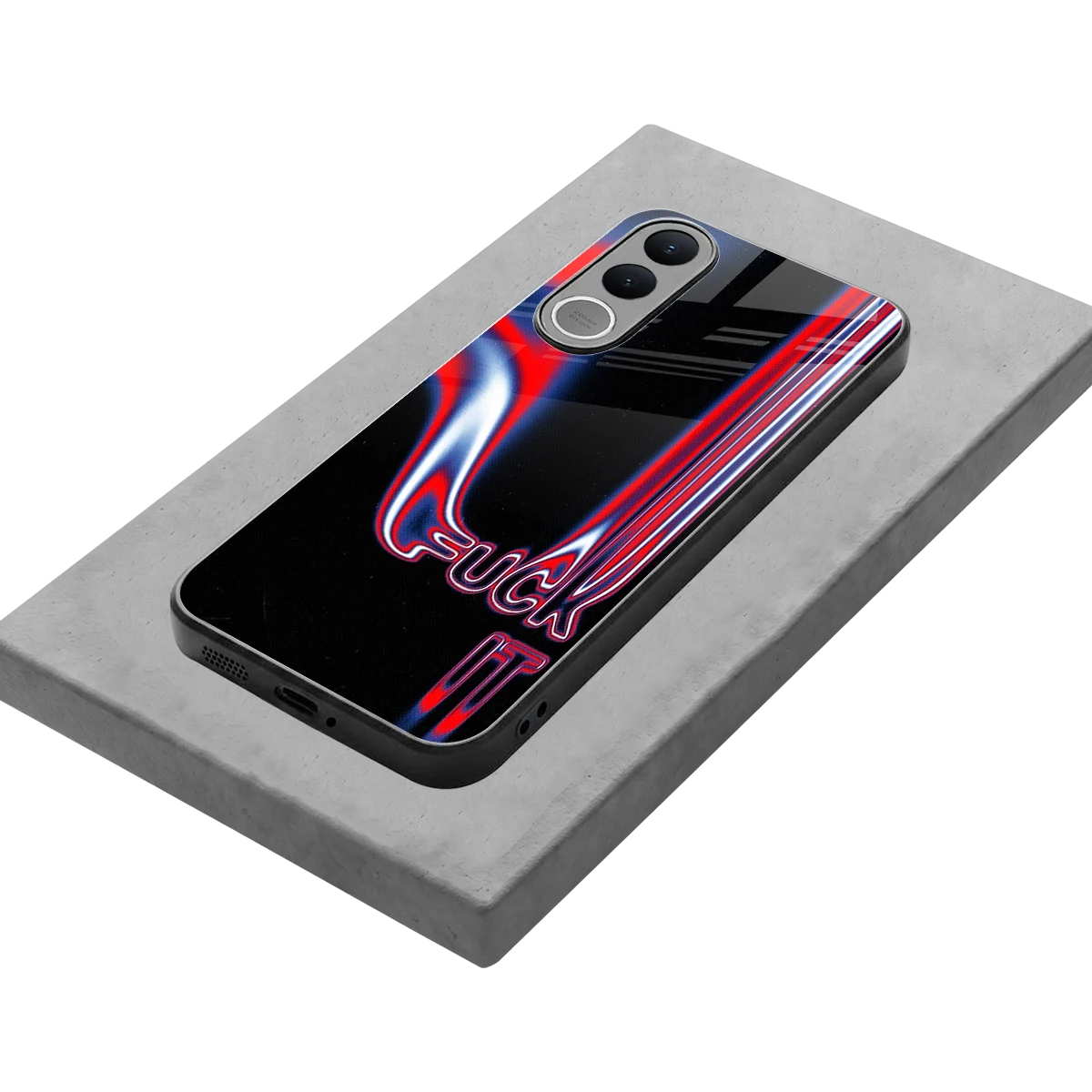Carefree Glow stylish phone case for vivo v70 fe | glossy glass and slim fit