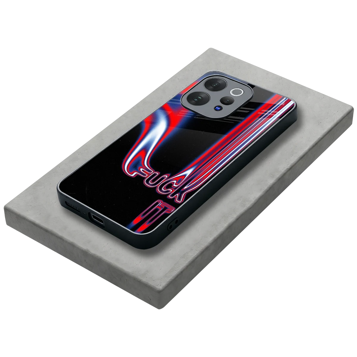 Carefree Glow stylish phone case for vivo v70 elite | glossy glass and slim fit