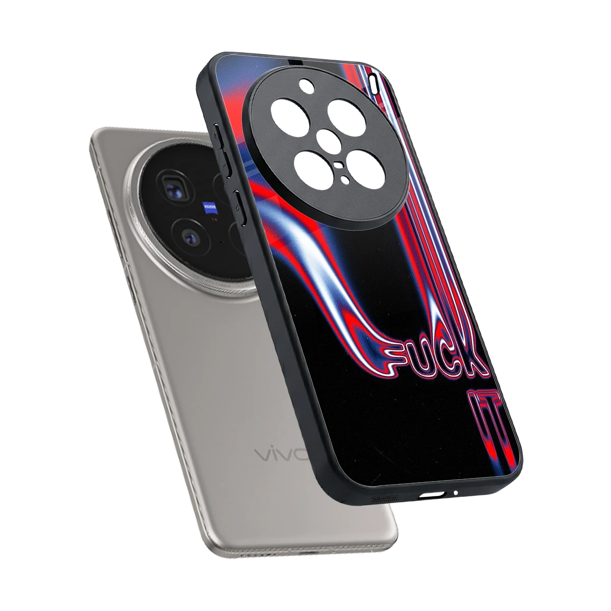 Carefree Glow sleek vivo x200 pro cover with tempered glass back and TPU edges