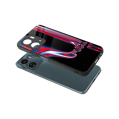 Carefree Glow sleek vivo y16 cover with tempered glass back and TPU edges