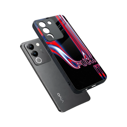 Carefree Glow sleek vivo y200 5g cover with tempered glass back and TPU edges