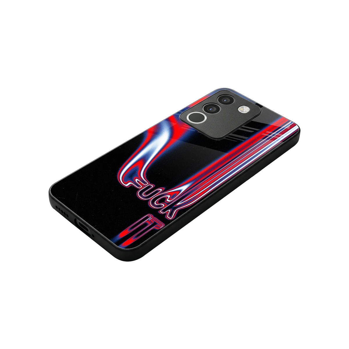 Carefree Glow stylish phone case for vivo y200 5g | glossy glass and slim fit