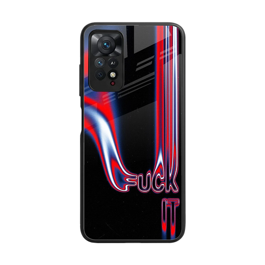 Carefree Glow back phone cover | glass case for redmi note 11 pro
