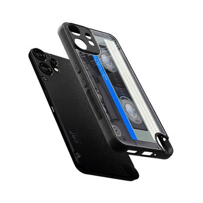 Cassette Retro sleek cmf nothing phone 2 pro cover with tempered glass back and TPU edges