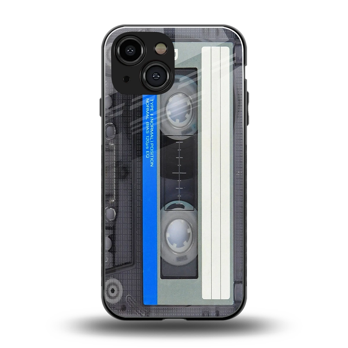 Cassette Retro back phone cover | glass case for iphone 13 mini