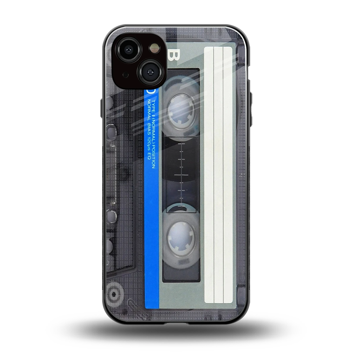 Cassette Retro back phone cover | glass case for iphone 14 plus