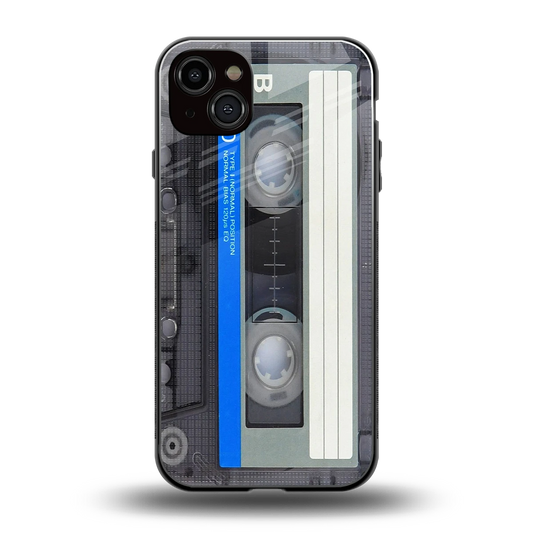 Cassette Retro back phone cover | glass case for iphone 14 plus