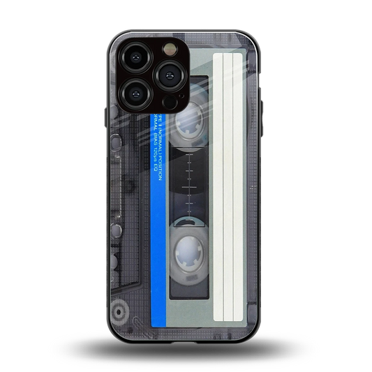 Cassette Retro back phone cover | glass case for iphone 15 pro max