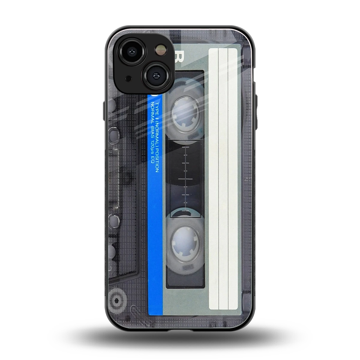Cassette Retro back phone cover | glass case for iphone 15