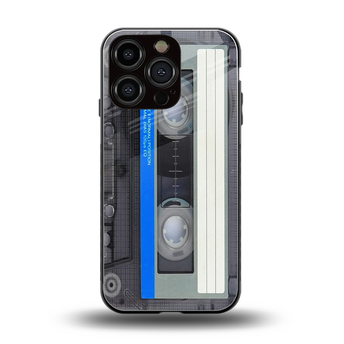Cassette Retro back phone cover | glass case for iphone 16 pro