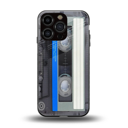 Cassette Retro back phone cover | glass case for iphone 16 pro