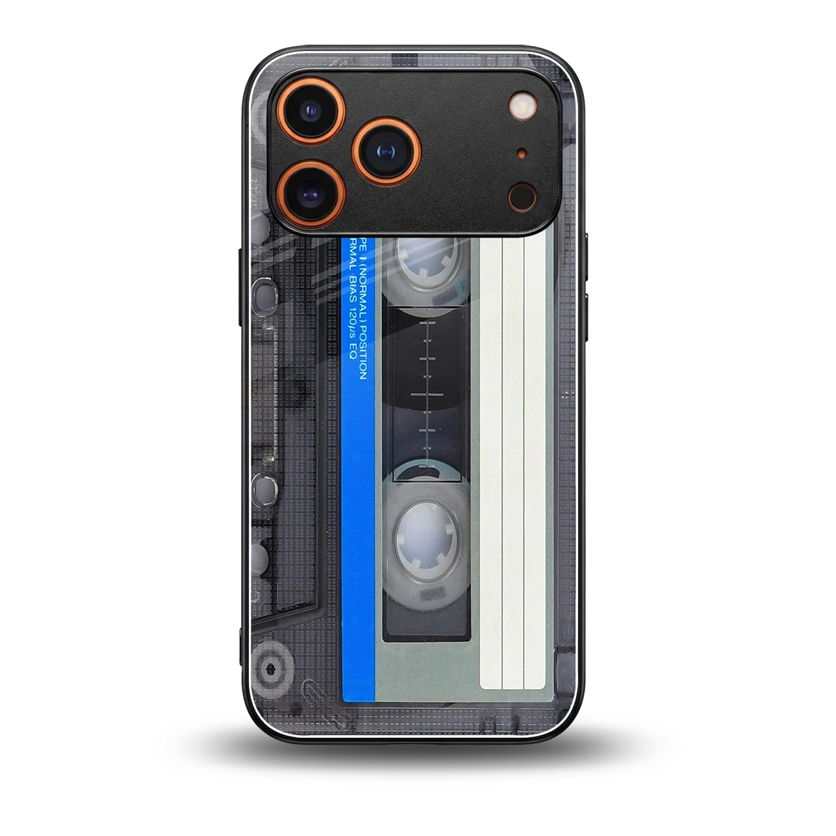 Cassette Retro back phone cover | glass case for iphone 17 pro
