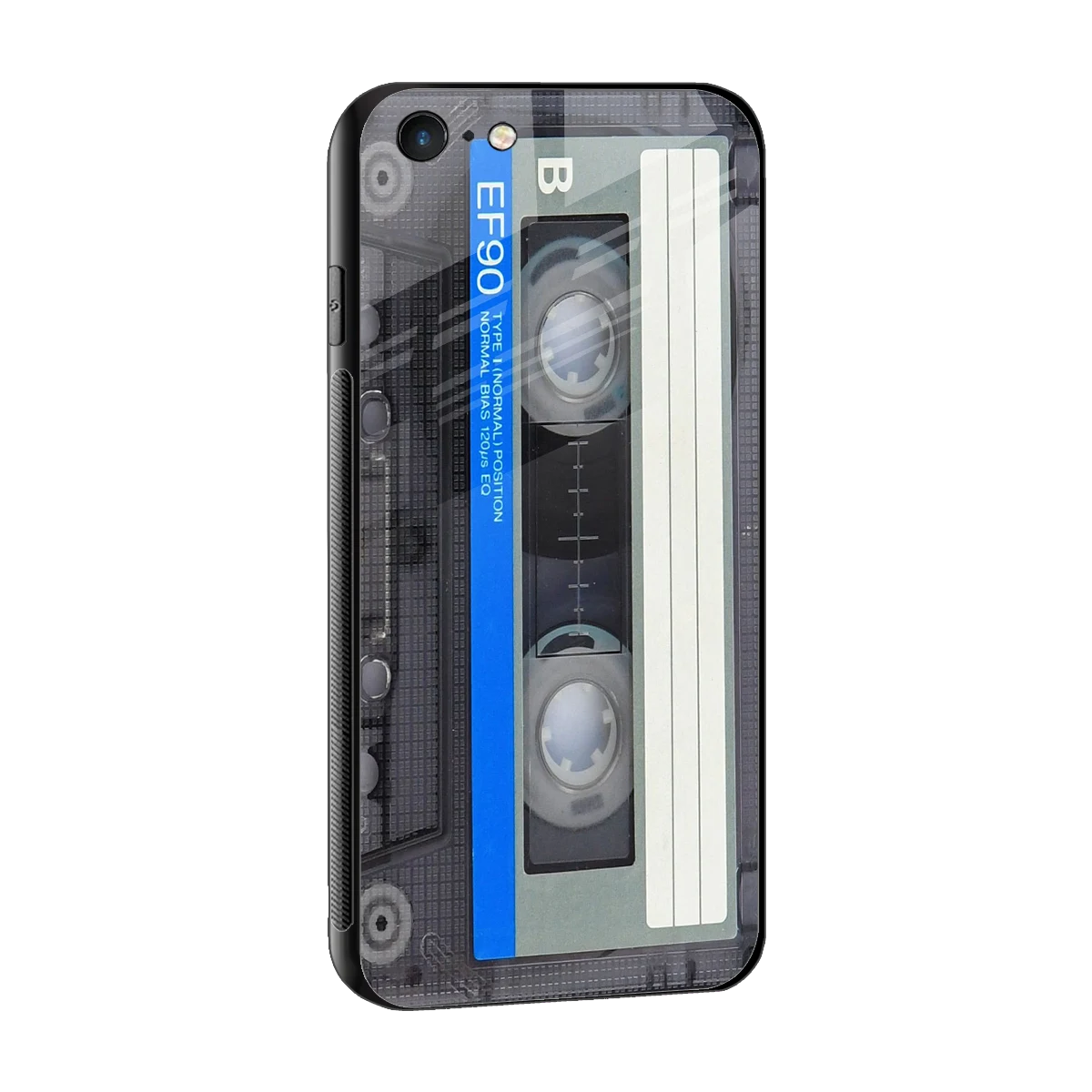 Cassette Retro sleek iphone 6 cover with tempered glass back and TPU edges