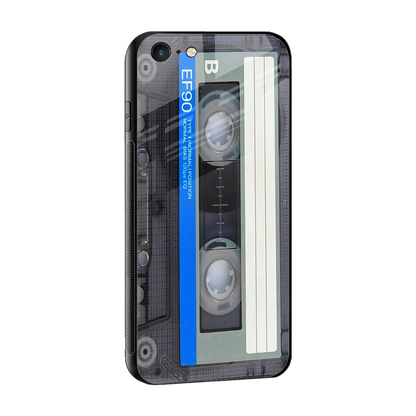 Cassette Retro sleek iphone 6s cover with tempered glass back and TPU edges