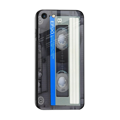 Cassette Retro sleek iphone 7 cover with tempered glass back and TPU edges