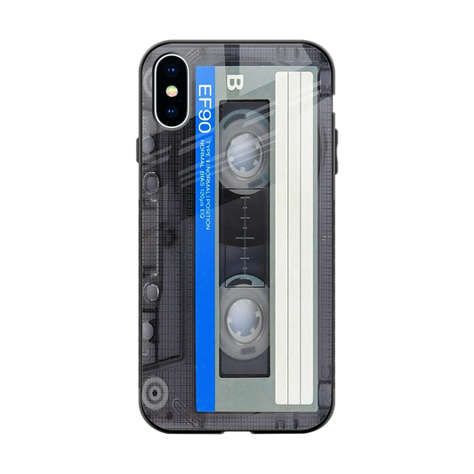 Cassette Retro back phone cover | glass case for iphone xs