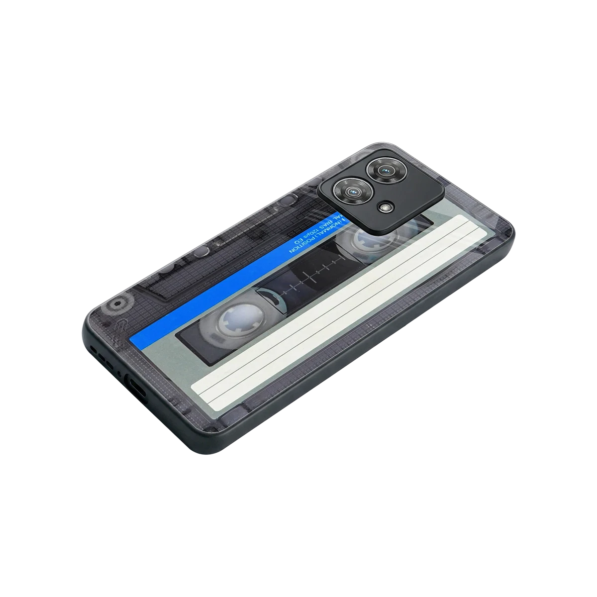 Cassette Retro stylish phone case for motorola edge 40 neo 5g | glossy glass and slim fit
