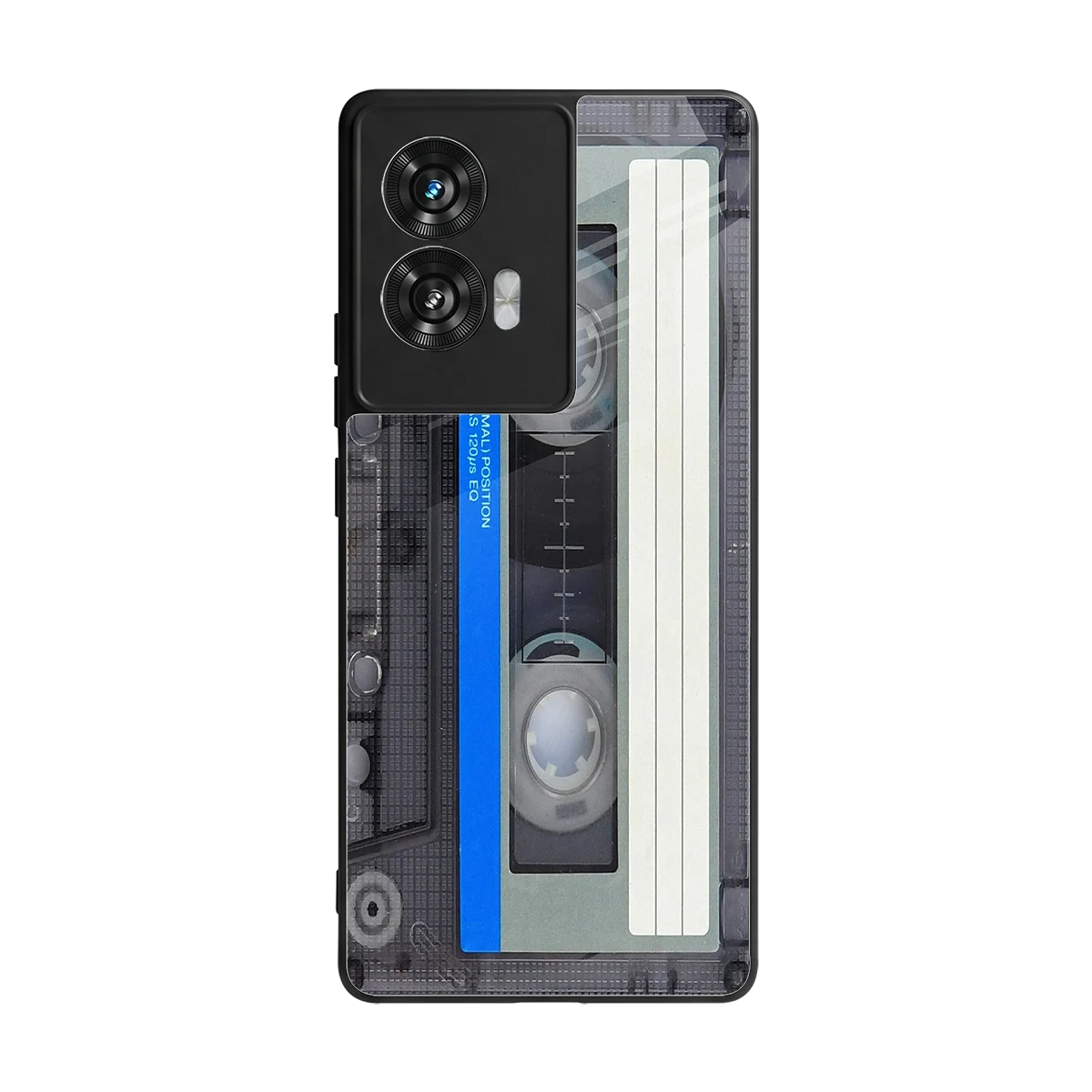 Cassette Retro back phone cover | glass case for motorola edge 50 fusion