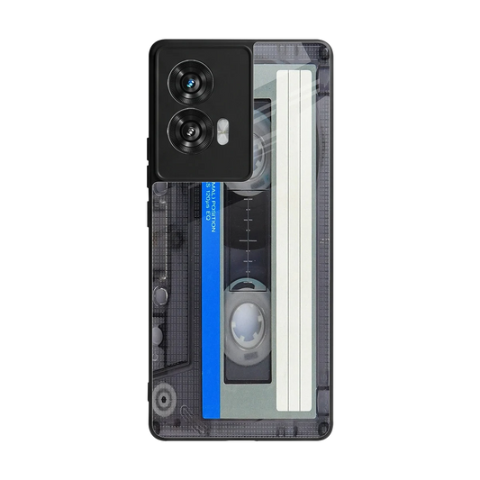 Cassette Retro back phone cover | glass case for motorola edge 50 fusion