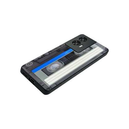 Cassette Retro stylish phone case for motorola edge 50 fusion | glossy glass and slim fit