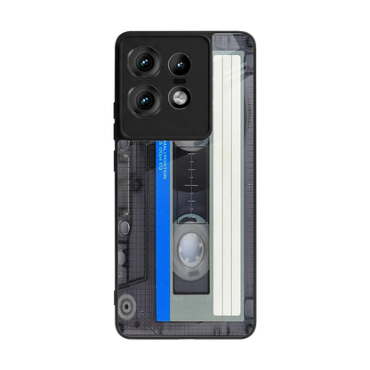 Cassette Retro back phone cover | glass case for motorola edge 50 pro