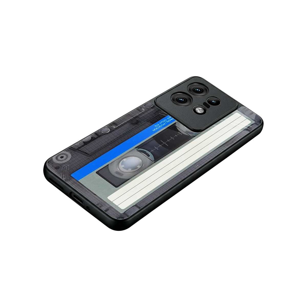 Cassette Retro stylish phone case for motorola edge 50 pro | glossy glass and slim fit