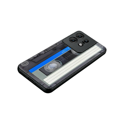 Cassette Retro stylish phone case for motorola edge 50 pro | glossy glass and slim fit