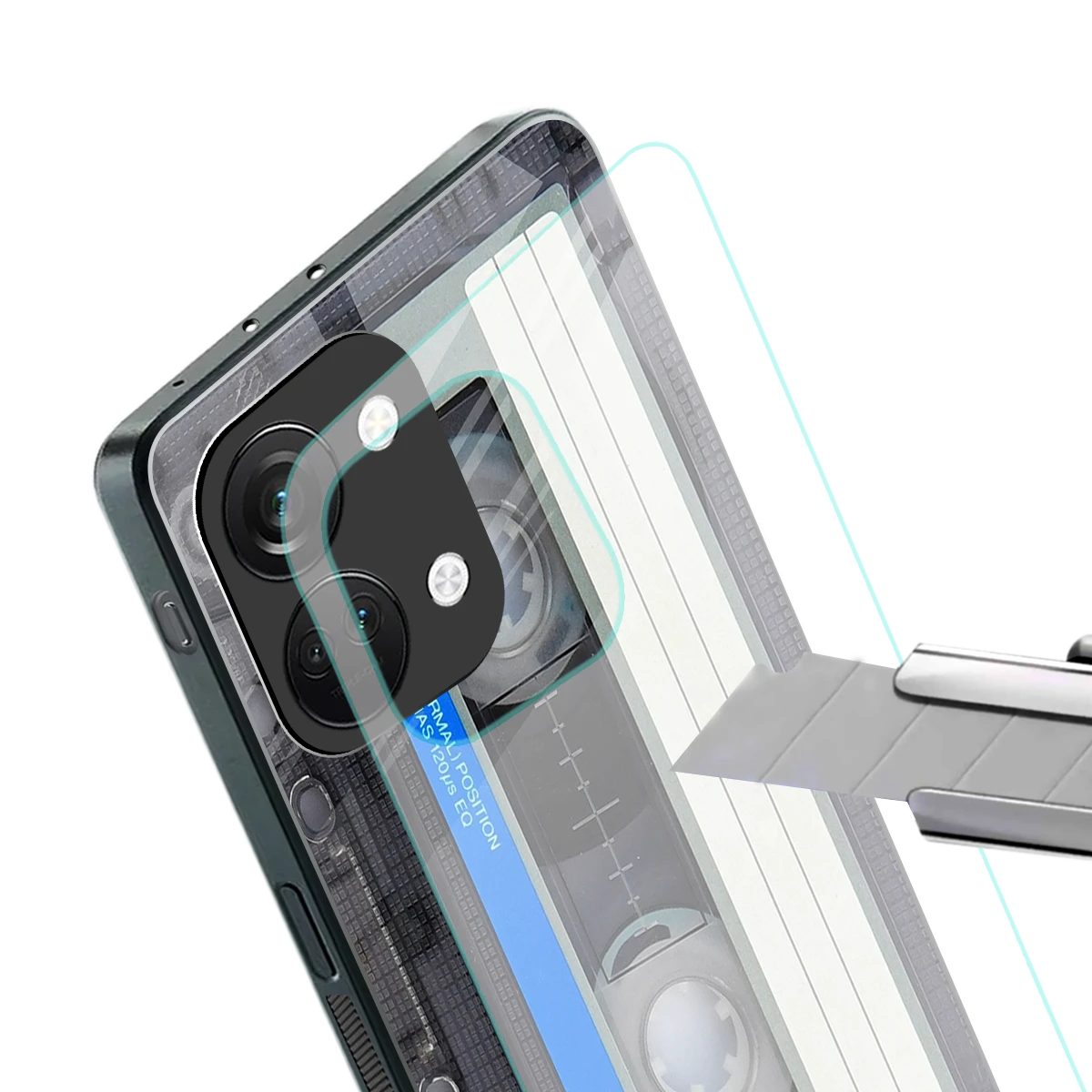 Cassette Retro stylish phone case for oneplus nord 3 | glossy glass and slim fit