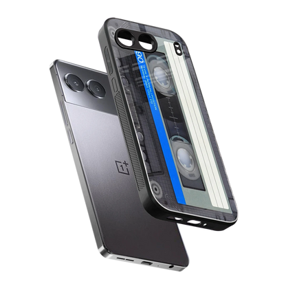 Cassette Retro sleek oneplus nord 4 cover with tempered glass back and TPU edges