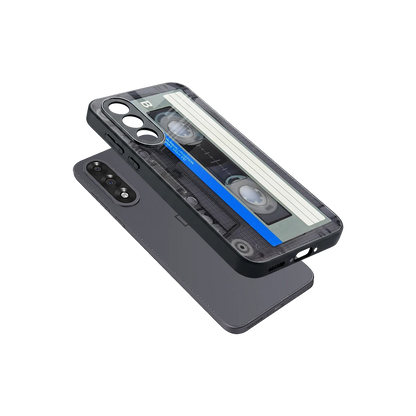 Cassette Retro sleek oneplus nord 5 cover with tempered glass back and TPU edges